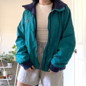 Teal vintage bomber jacket